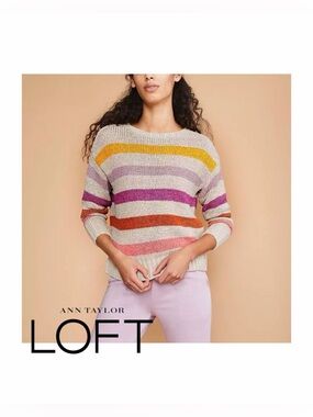 NWOT LOFT Lou & Grey Colorline Sweater